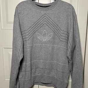 Adidas Men's Crewneck Sweater in Heather Gray
